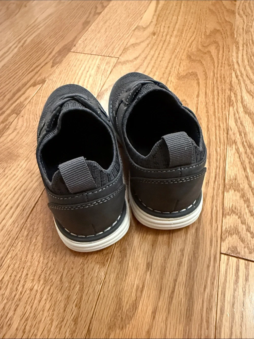 Kids Cat & Jack Knit Slip-On Lace-Up Loafers - Charcoal Gray